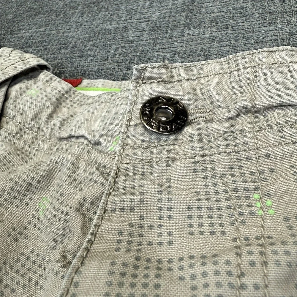 Nike Air Jordan Cargo Shorts Mens 38 Khaki Tan Green Dots Retro‎ Pockets